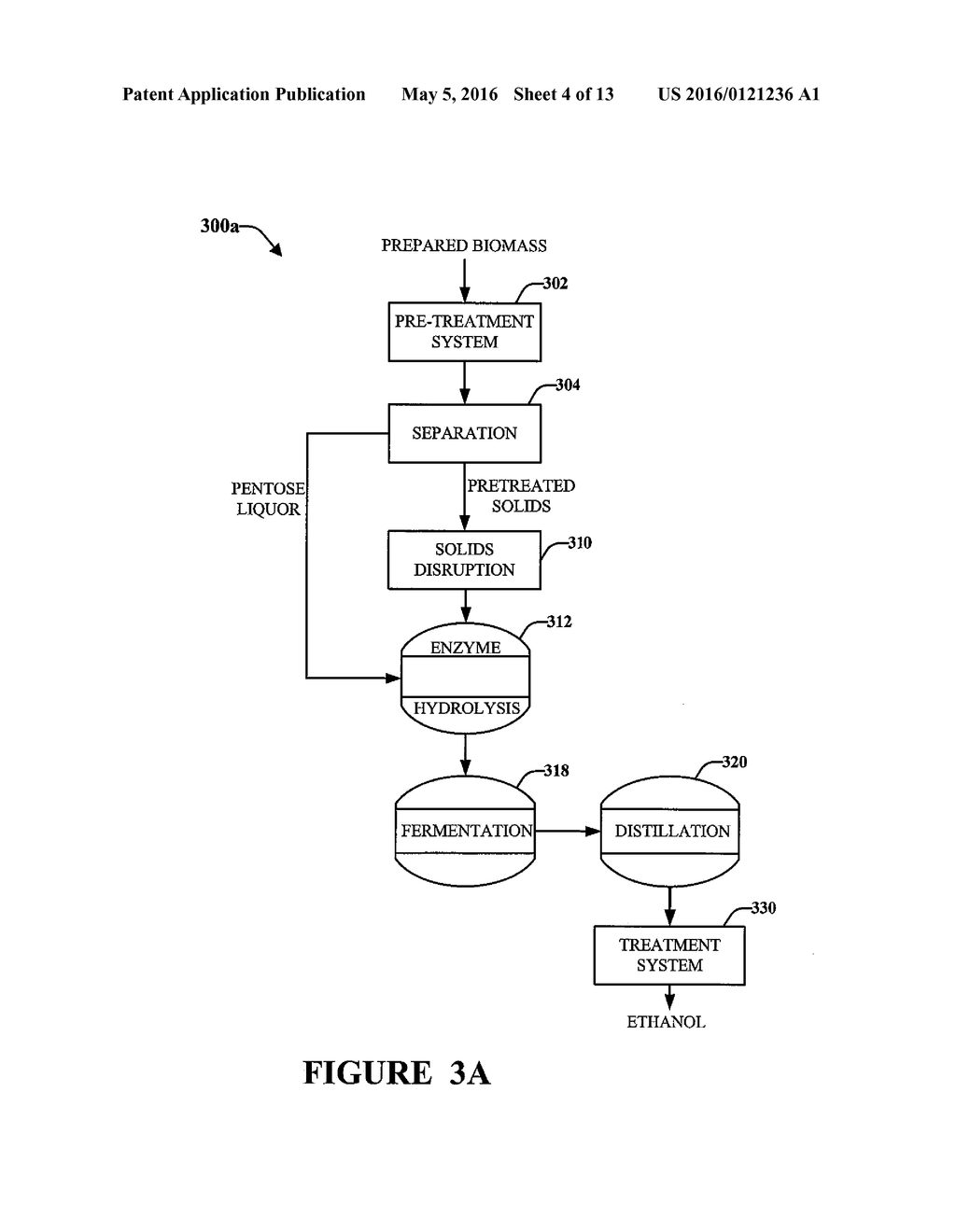 METHODS AND SYSTEMS FOR REDUCING THE LEVEL OF ONE OR MORE IMPURITIES THAT     ARE PRESENT IN A PRETREATED CELLULOSIC MATERIAL AND/OR DISTILLATE - diagram, schematic, and image 05