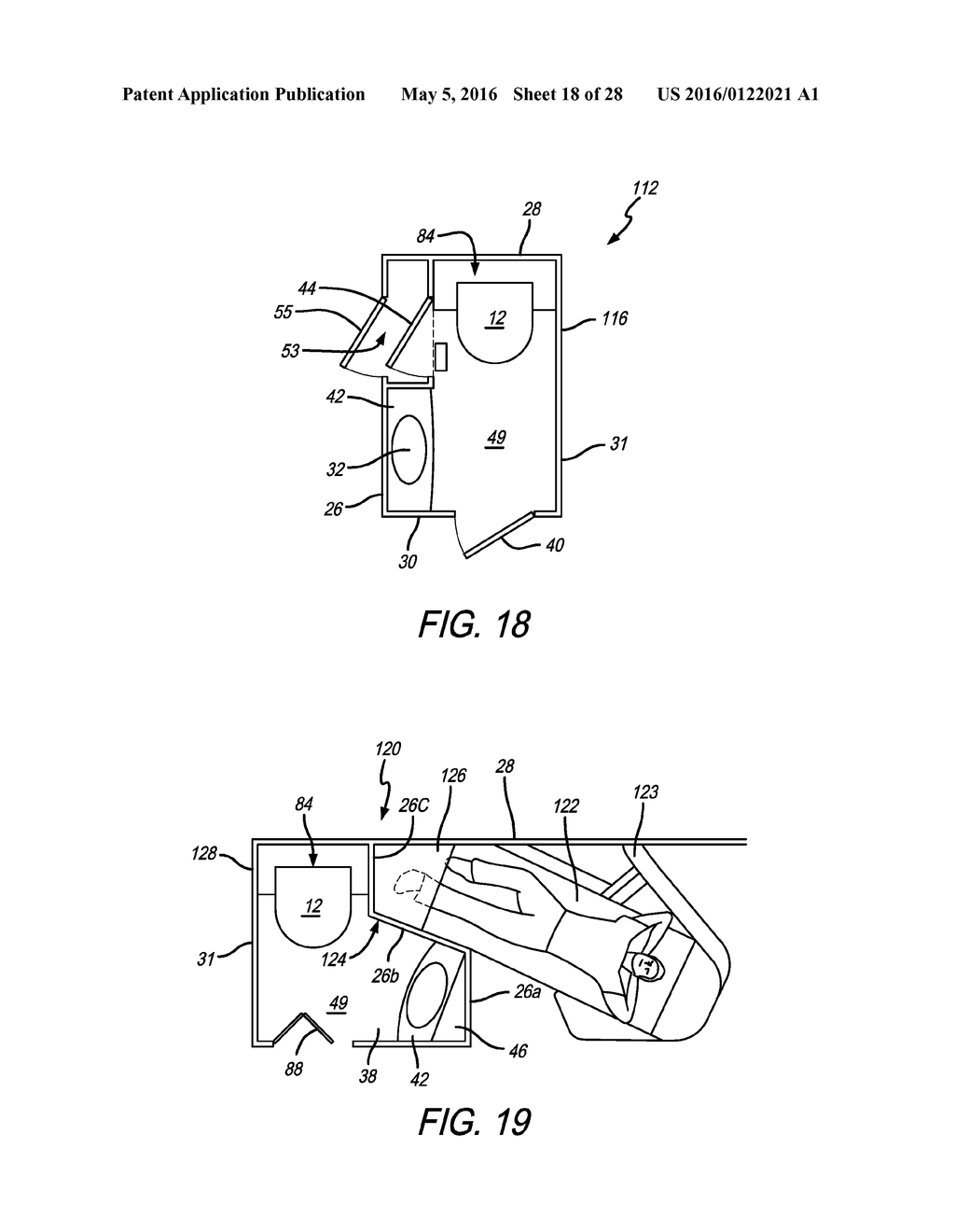 LAVATORY WITH RECESSED FLIGHT ATTENDANT SEAT - diagram, schematic, and image 19