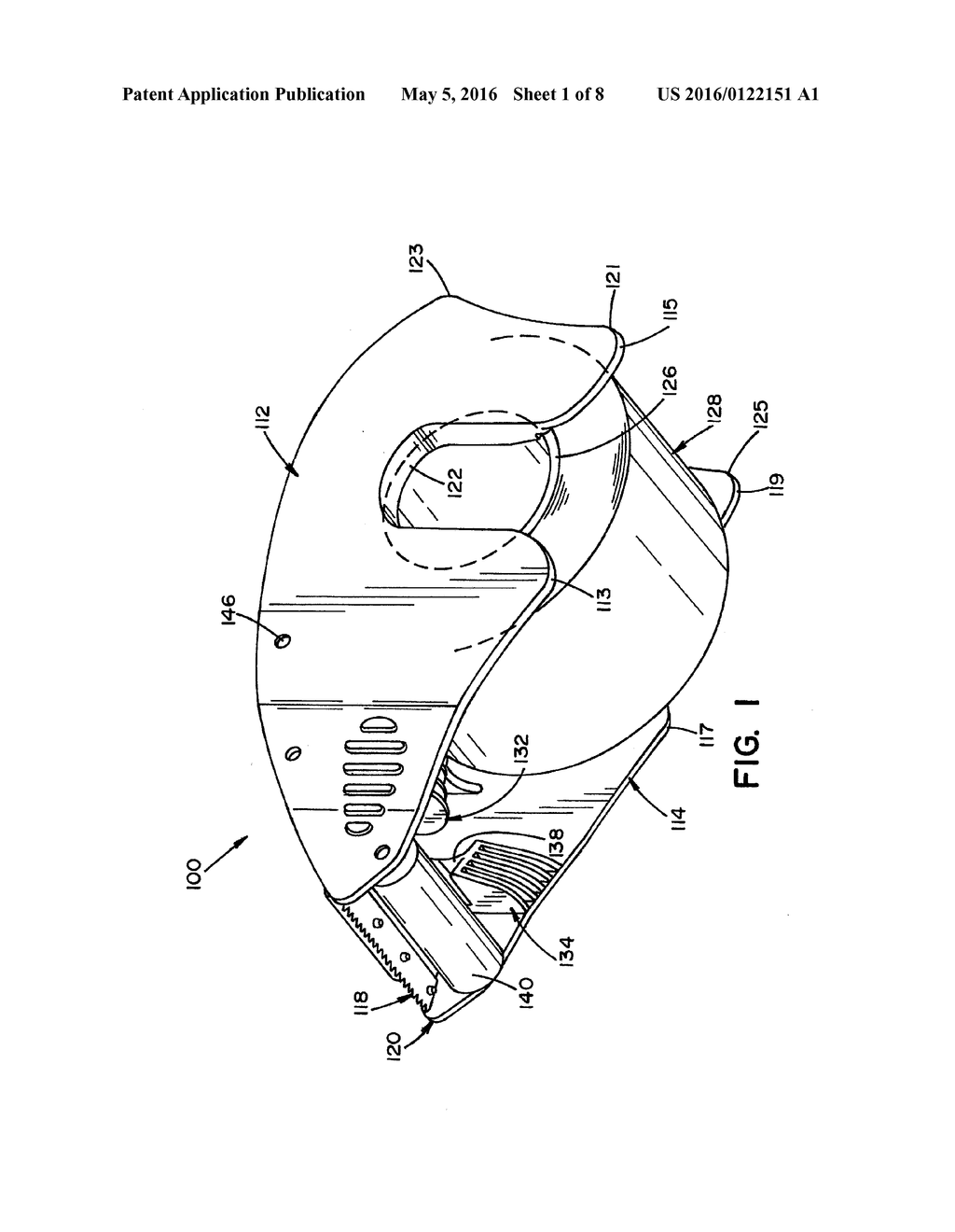 ADHESIVE TAPE DISPENSER FOR FOLDED EDGE TAPE - diagram, schematic, and image 02