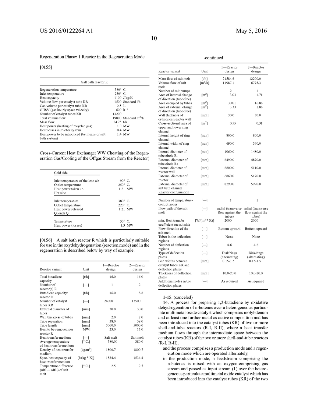 METHOD FOR THE OXIDATIVE DEHYDRATION OF N-BUTENES INTO 1,3-BUTADIEN - diagram, schematic, and image 20