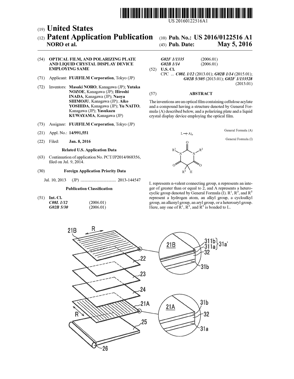 OPTICAL FILM, AND POLARIZING PLATE AND LIQUID CRYSTAL DISPLAY DEVICE     EMPLOYING SAME - diagram, schematic, and image 01