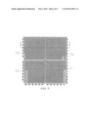 SURFACE UNDERLAYMENT SYSTEM WITH INTERLOCKING RESILIENT ANTI-SLIP SHOCK     TILES diagram and image