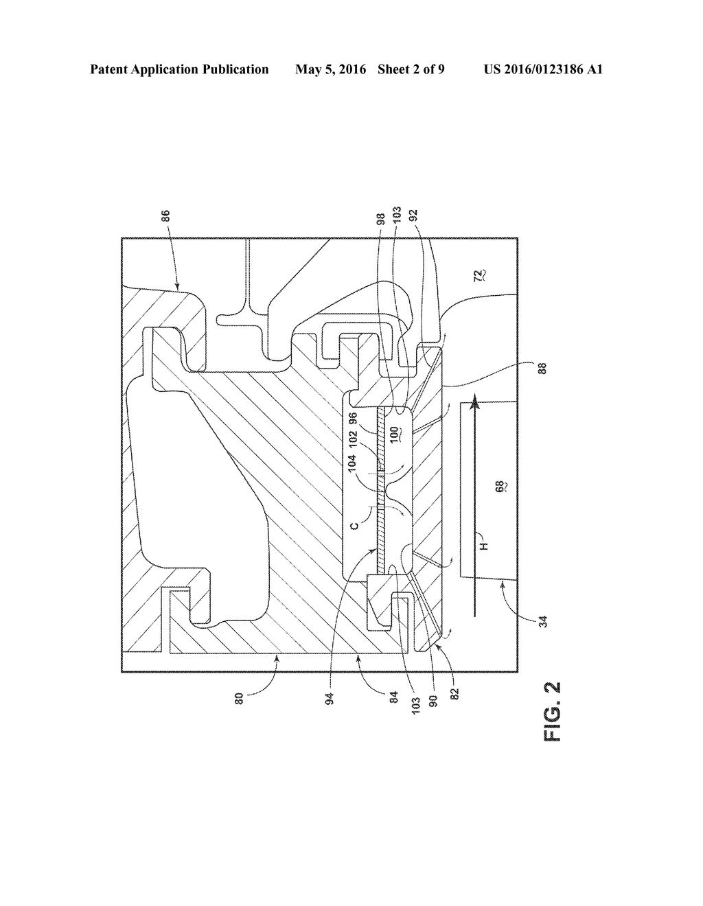 SHROUD ASSEMBLY FOR A TURBINE ENGINE - diagram, schematic, and image 03