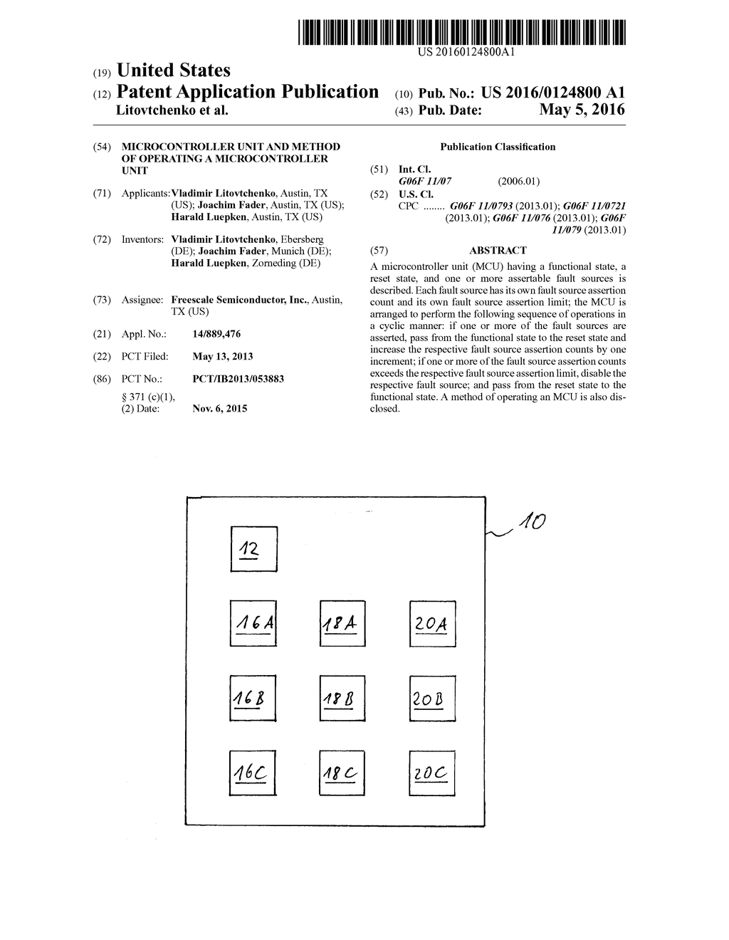 MICROCONTROLLER UNIT AND METHOD OF OPERATING A MICROCONTROLLER UNIT - diagram, schematic, and image 01