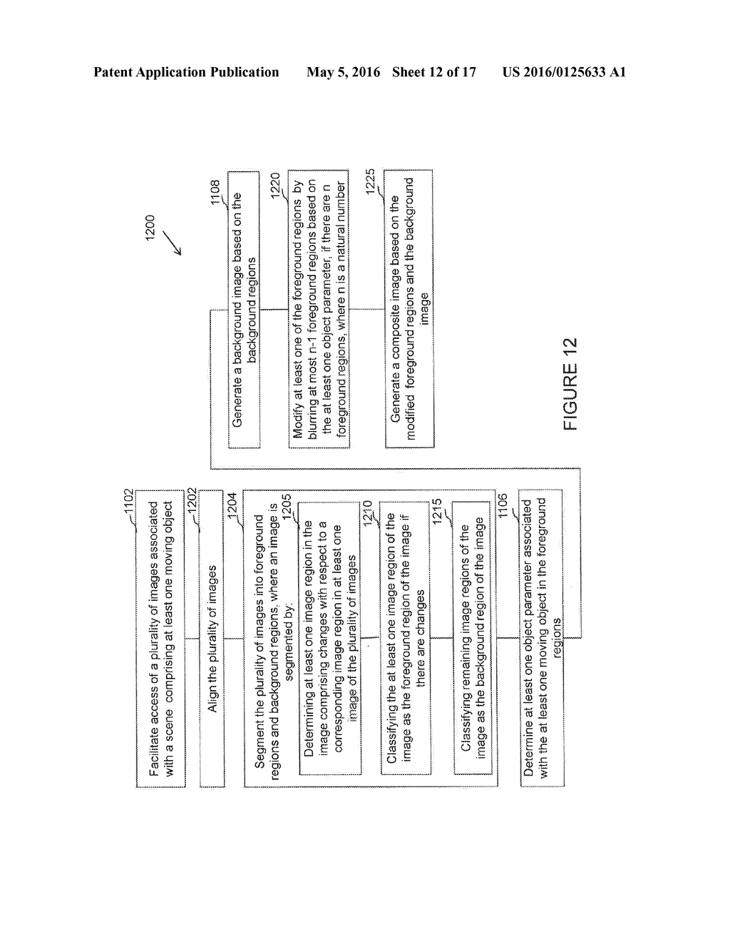 METHOD, APPARATUS AND COMPUTER PROGRAM PRODUCT TO REPRESENT MOTION IN     COMPOSITE IMAGES - diagram, schematic, and image 13