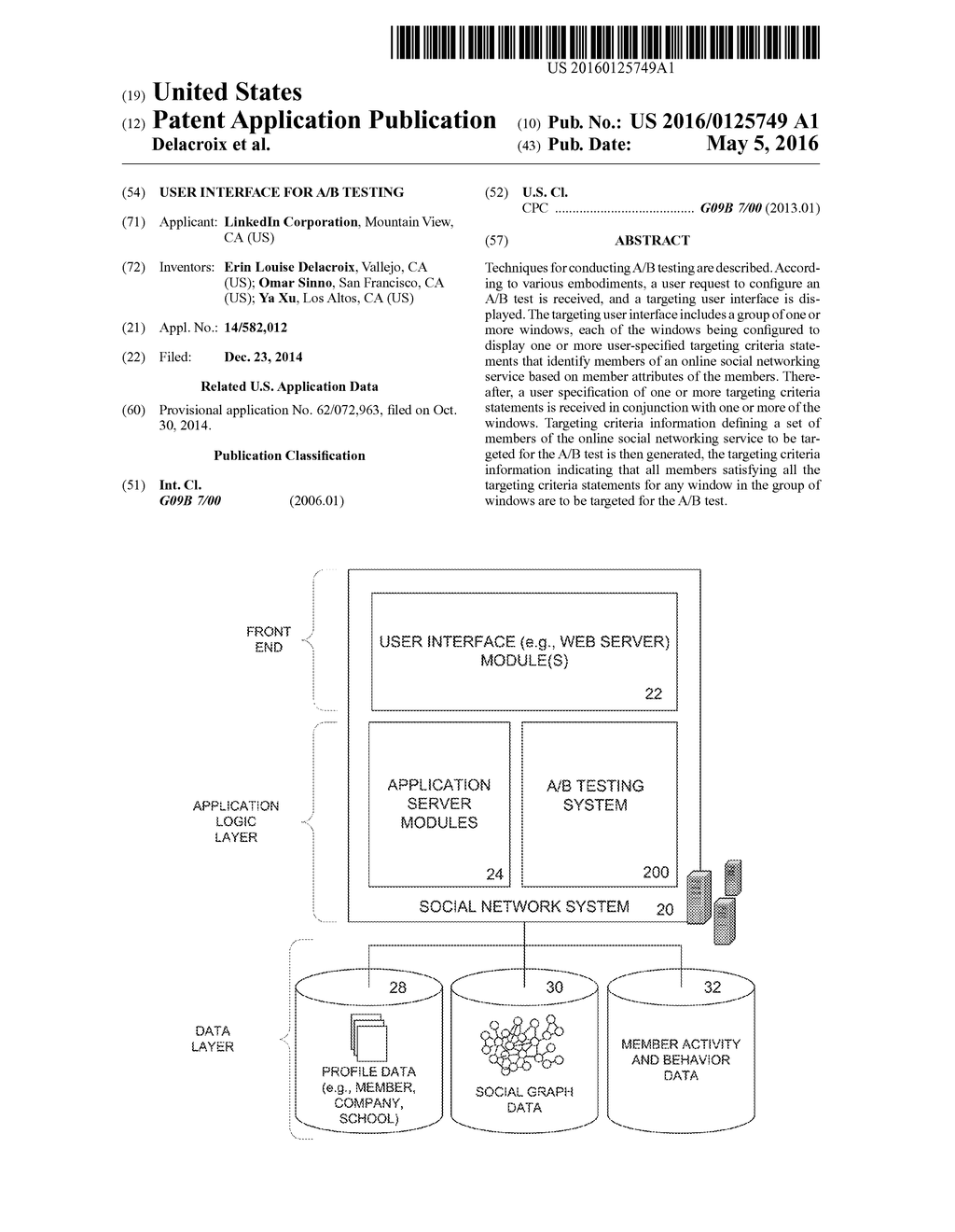 USER INTERFACE FOR A/B TESTING - diagram, schematic, and image 01