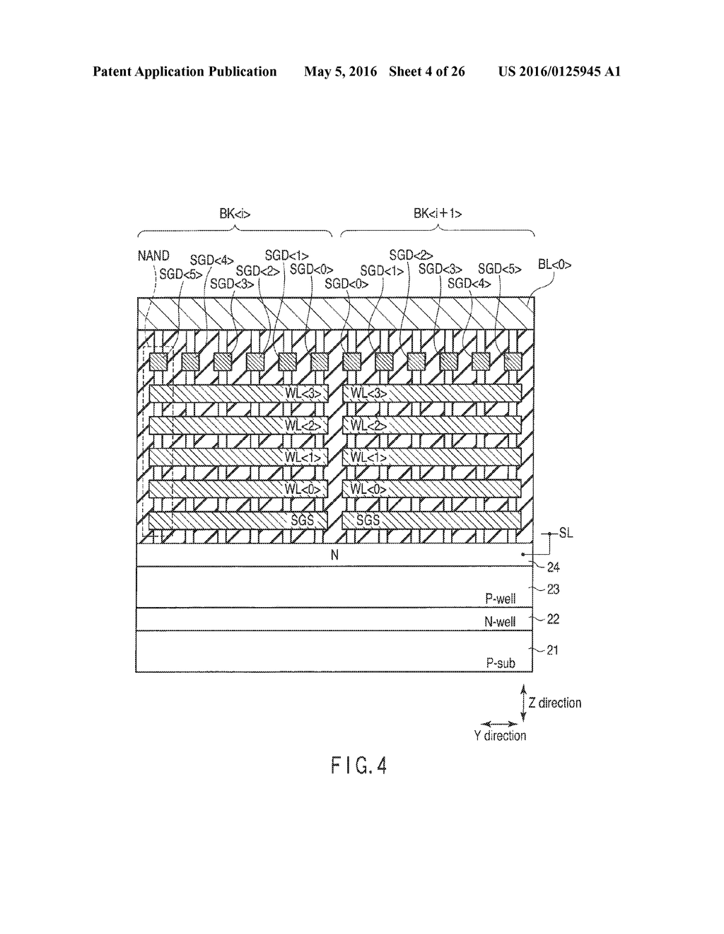 THREE DIMENSIONAL STACKED NONVOLATILE SEMICONDUCTOR MEMORY - diagram, schematic, and image 05