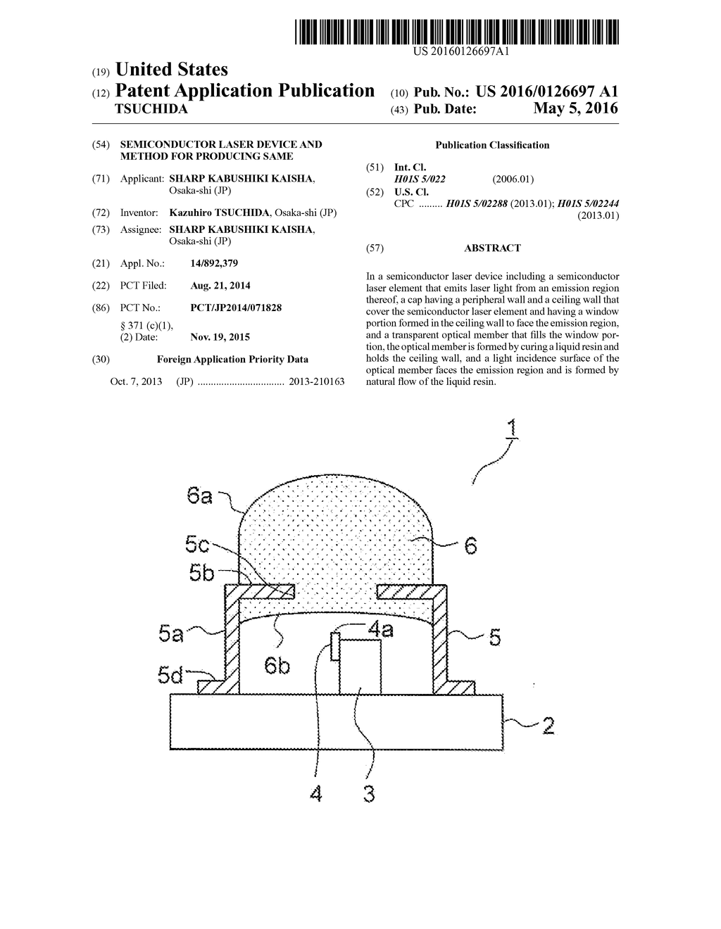 SEMICONDUCTOR LASER DEVICE AND METHOD FOR PRODUCING SAME - diagram, schematic, and image 01