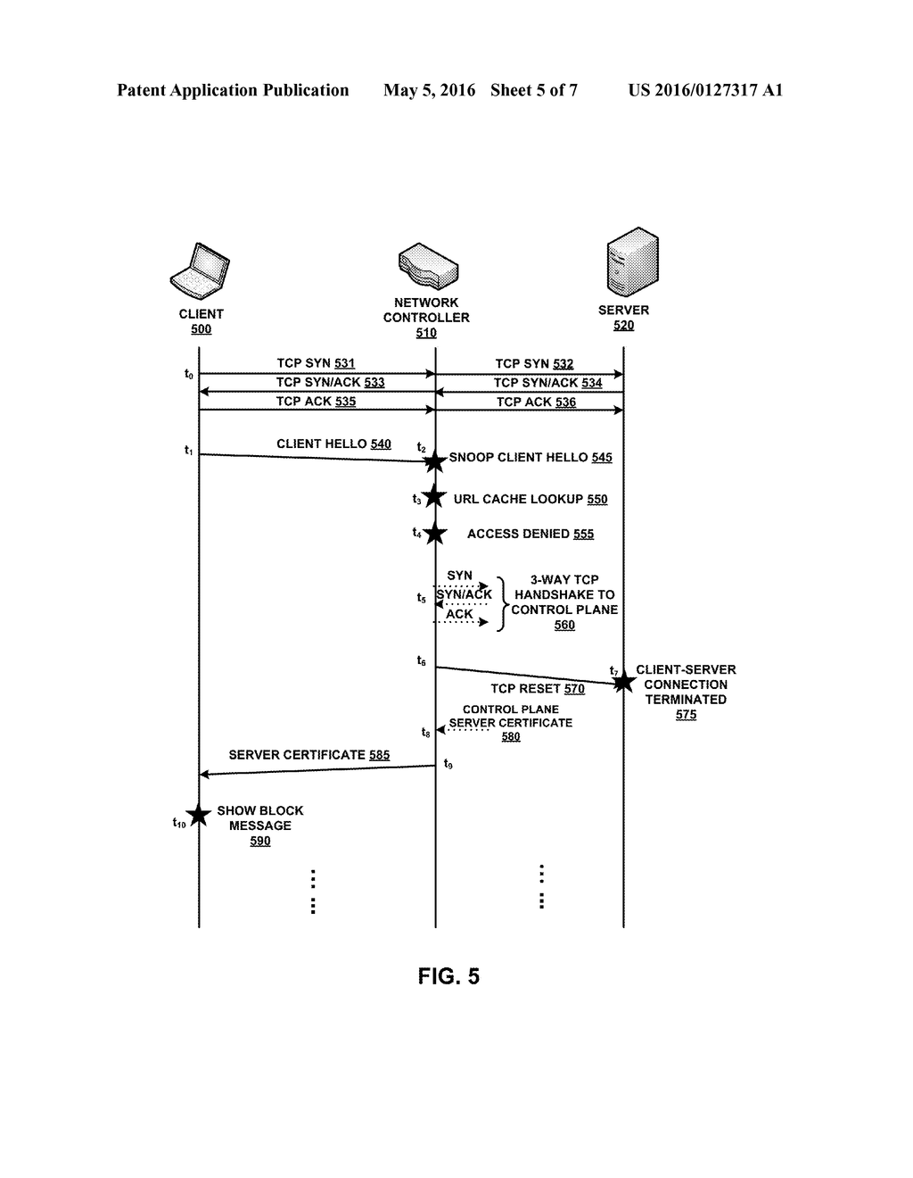 METHOD AND APPARATUS FOR DISPLAYING HTTPS BLOCK PAGE WITHOUT SSL     INSPECTION - diagram, schematic, and image 06