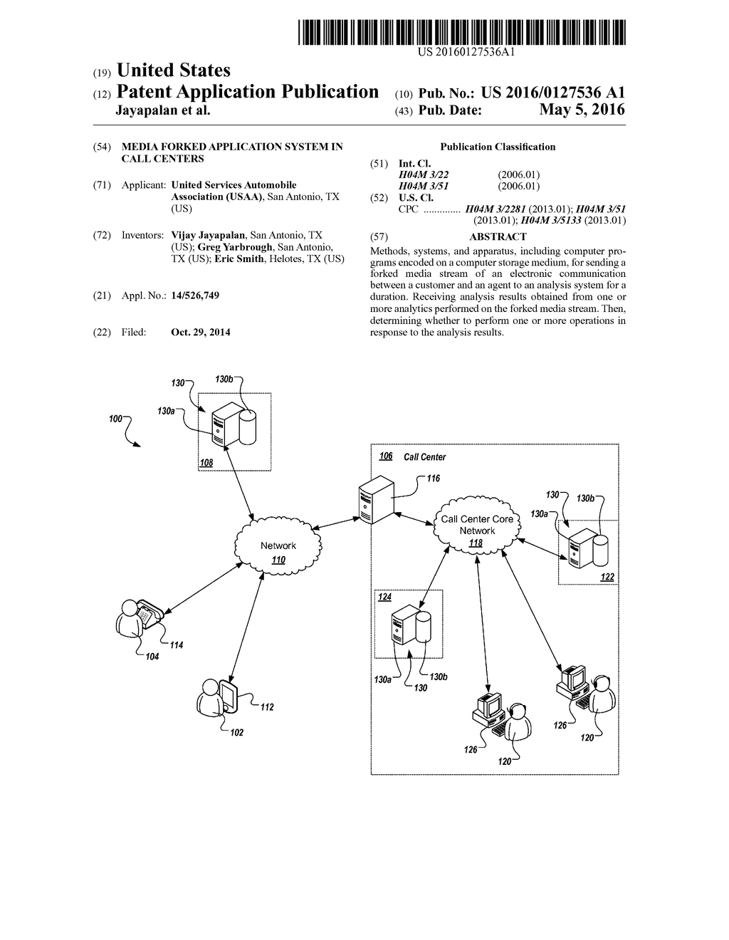 MEDIA FORKED APPLICATION SYSTEM IN CALL CENTERS - diagram, schematic, and image 01