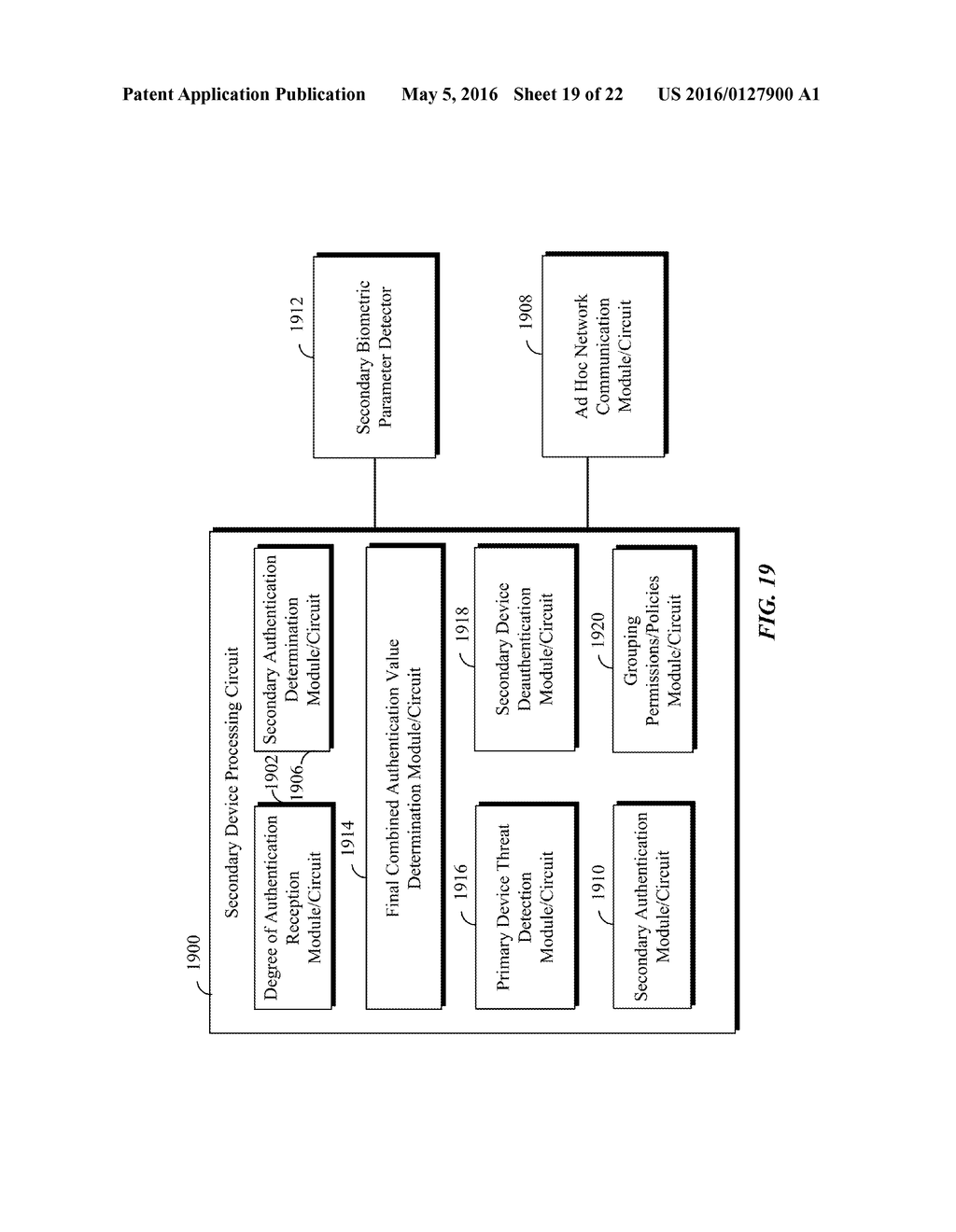 DISTRIBUTING BIOMETRIC AUTHENTICATION BETWEEN DEVICES IN AN AD HOC NETWORK - diagram, schematic, and image 20