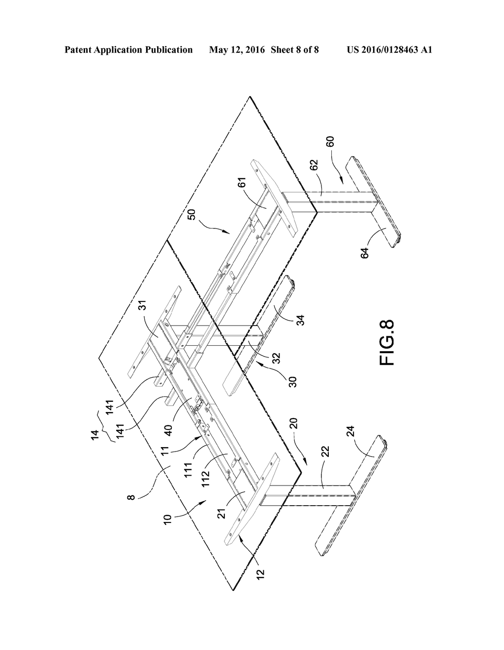 COLLAPSIBLE POWER-DRIVEN TABLE STAND - diagram, schematic, and image 09