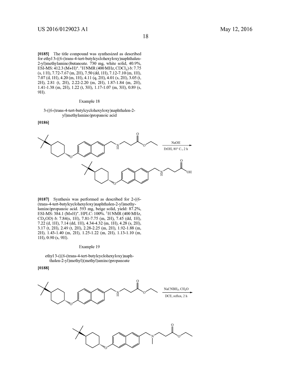 BICYCLIC ARYL SPHINGOSINE 1-PHOSPHATE ANALOGS - diagram, schematic, and image 19