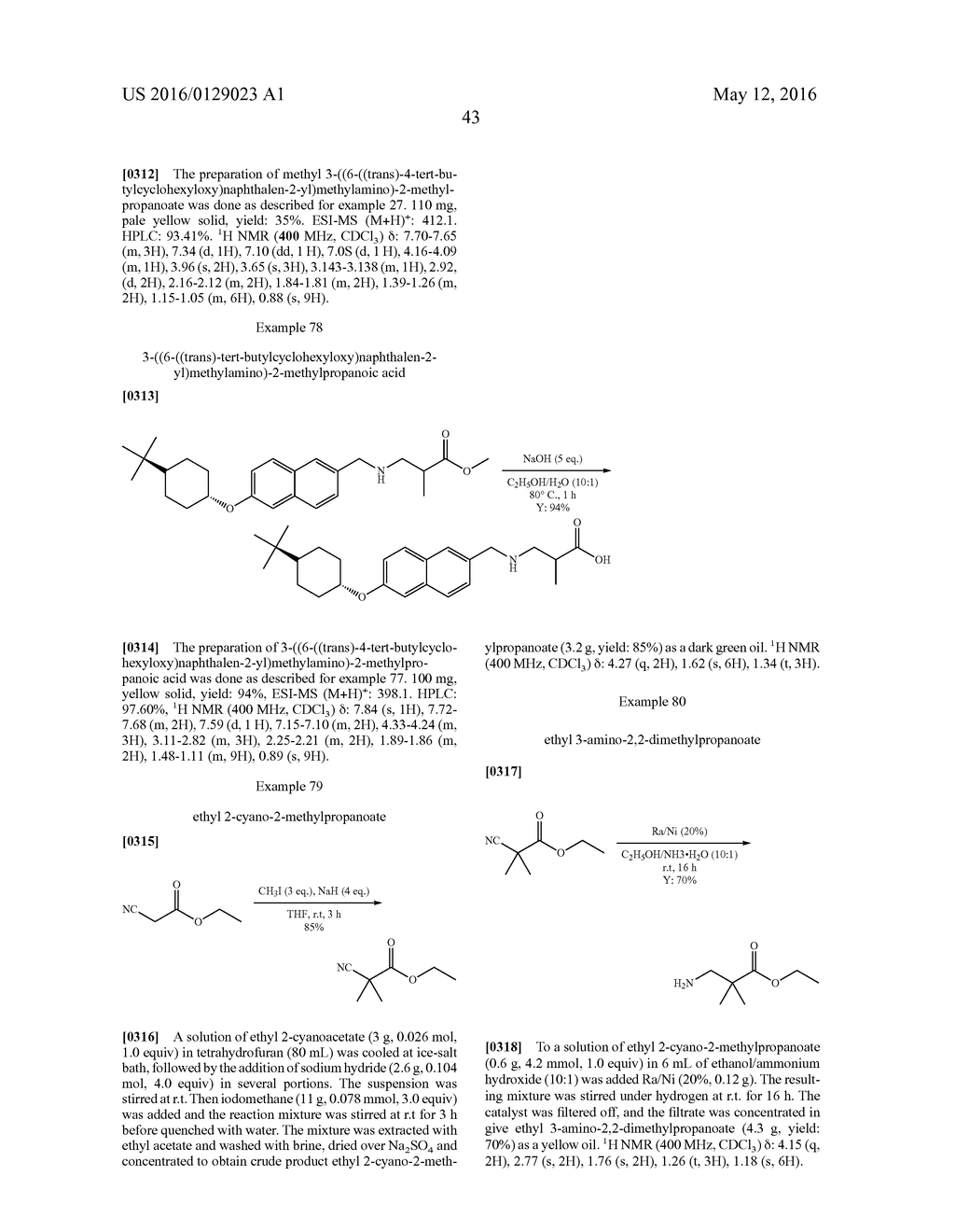 BICYCLIC ARYL SPHINGOSINE 1-PHOSPHATE ANALOGS - diagram, schematic, and image 44