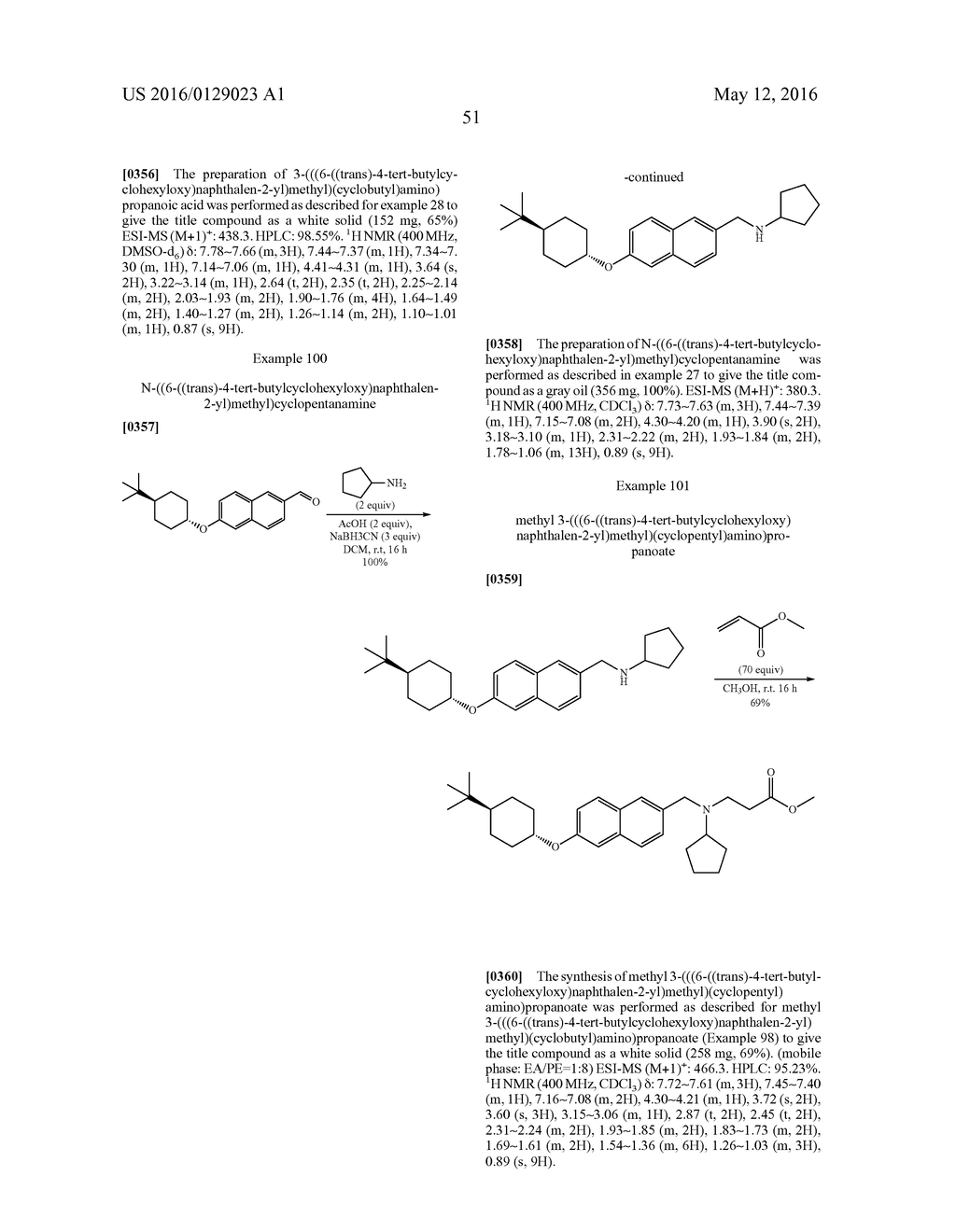 BICYCLIC ARYL SPHINGOSINE 1-PHOSPHATE ANALOGS - diagram, schematic, and image 52