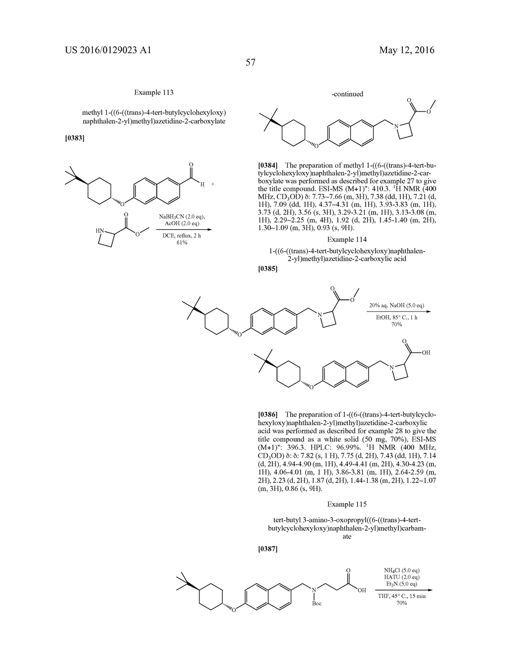 BICYCLIC ARYL SPHINGOSINE 1-PHOSPHATE ANALOGS - diagram, schematic, and image 58