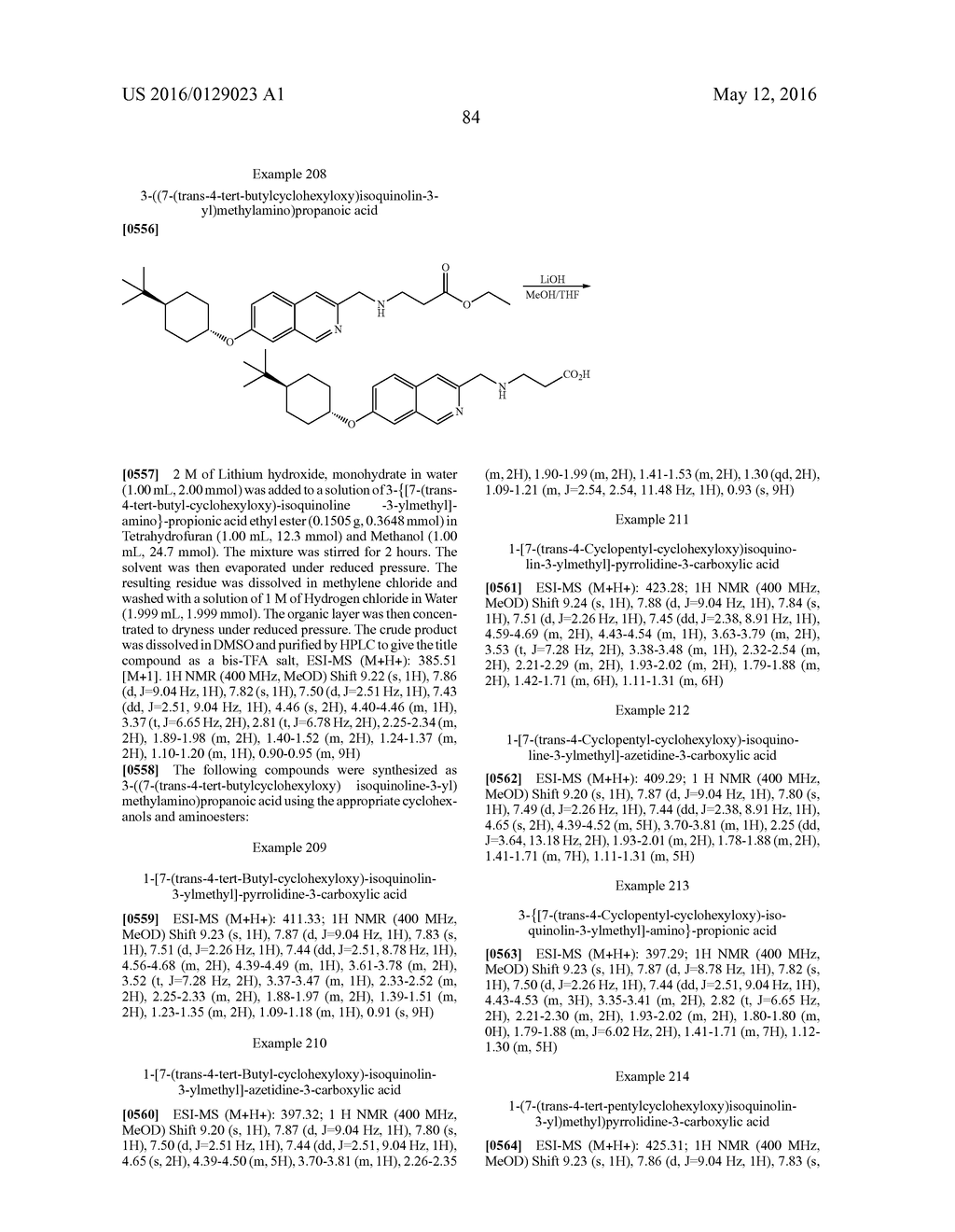 BICYCLIC ARYL SPHINGOSINE 1-PHOSPHATE ANALOGS - diagram, schematic, and image 85