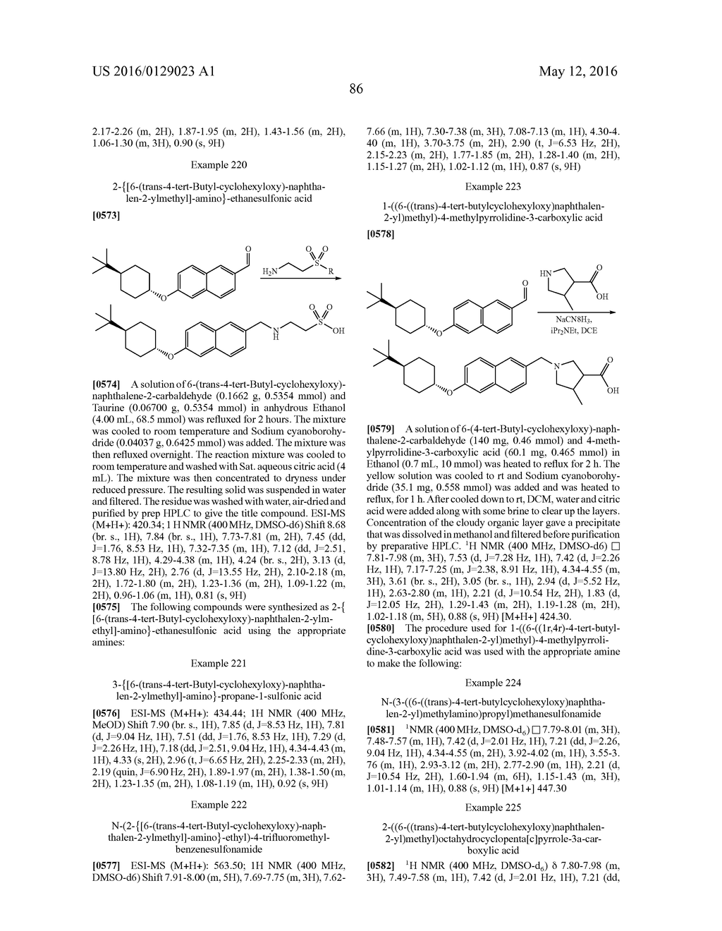 BICYCLIC ARYL SPHINGOSINE 1-PHOSPHATE ANALOGS - diagram, schematic, and image 87