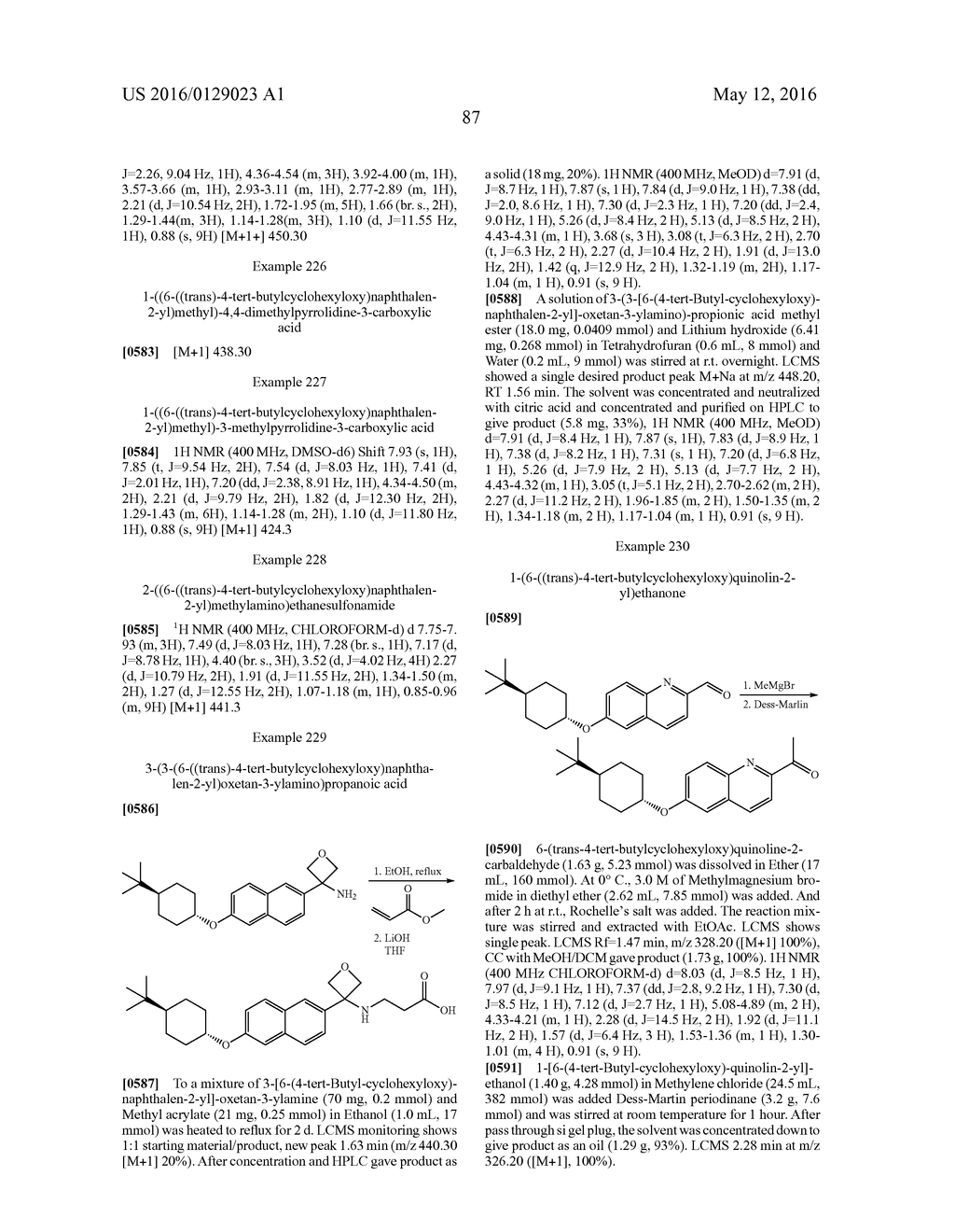 BICYCLIC ARYL SPHINGOSINE 1-PHOSPHATE ANALOGS - diagram, schematic, and image 88