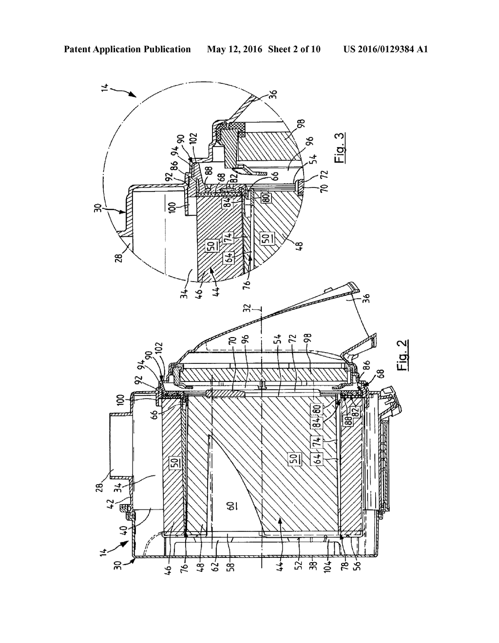 Hollow Filter Element of a Filter for Filtering Fluid, Filter, Filter     Housing, and Seal of a Hollow Filter Element - diagram, schematic, and image 03