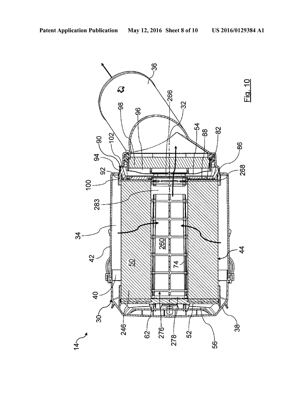 Hollow Filter Element of a Filter for Filtering Fluid, Filter, Filter     Housing, and Seal of a Hollow Filter Element - diagram, schematic, and image 09