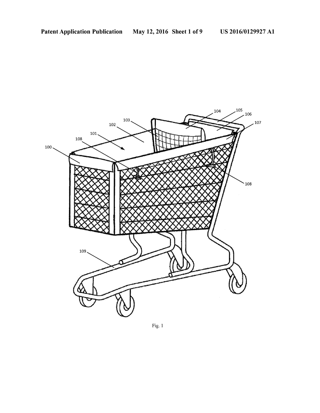 Method and Apparatus for Protecting the Contents of a Shopping Cart - diagram, schematic, and image 02