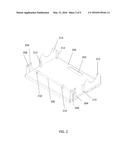 A STAND FOR SELF CONTAINED CARTRIDGE AND METHOD FOR MANUALLY DISPENSING AN     EXPANDABLE CUSHIONING WRAP diagram and image