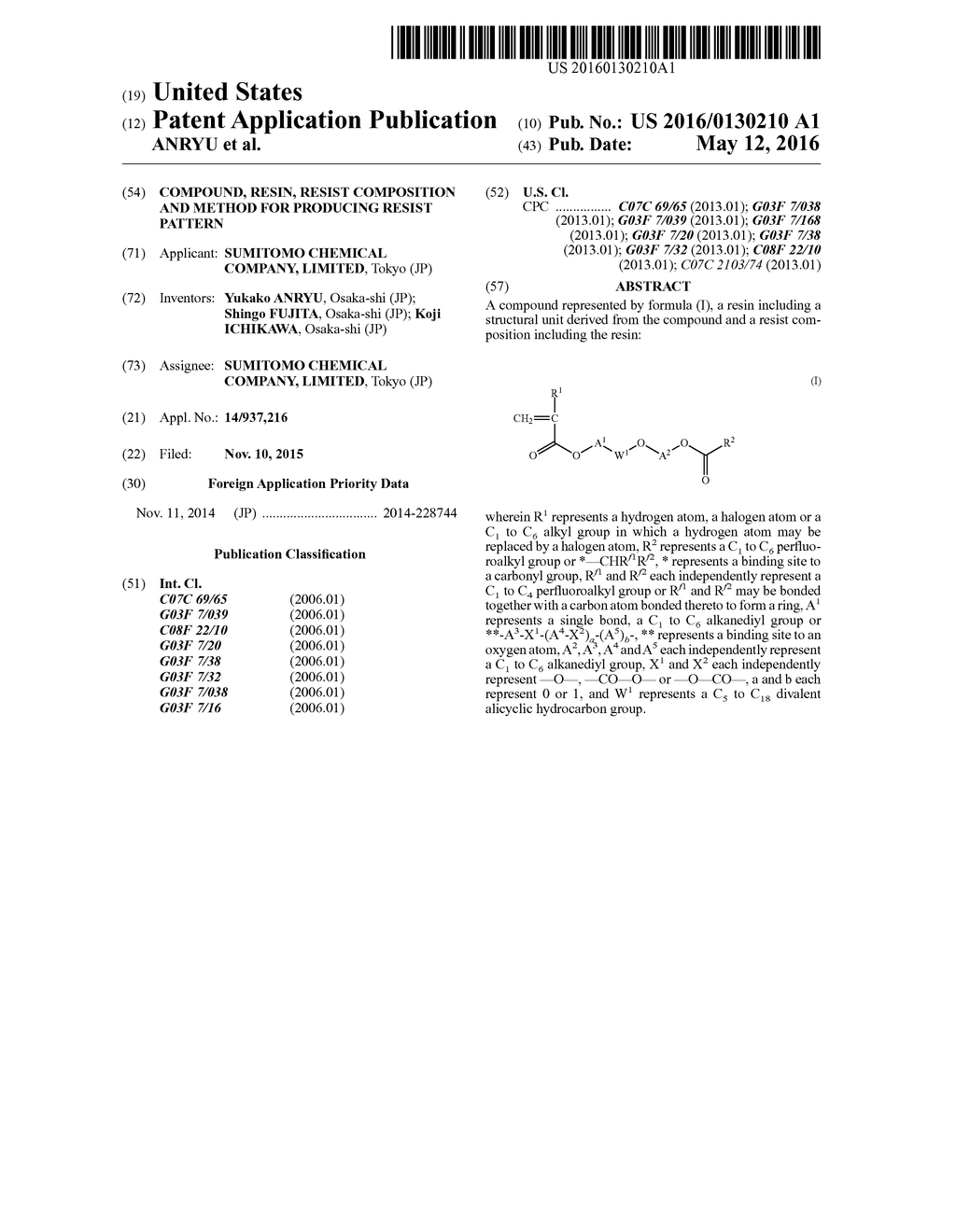 COMPOUND, RESIN, RESIST COMPOSITION AND METHOD FOR PRODUCING RESIST     PATTERN - diagram, schematic, and image 01