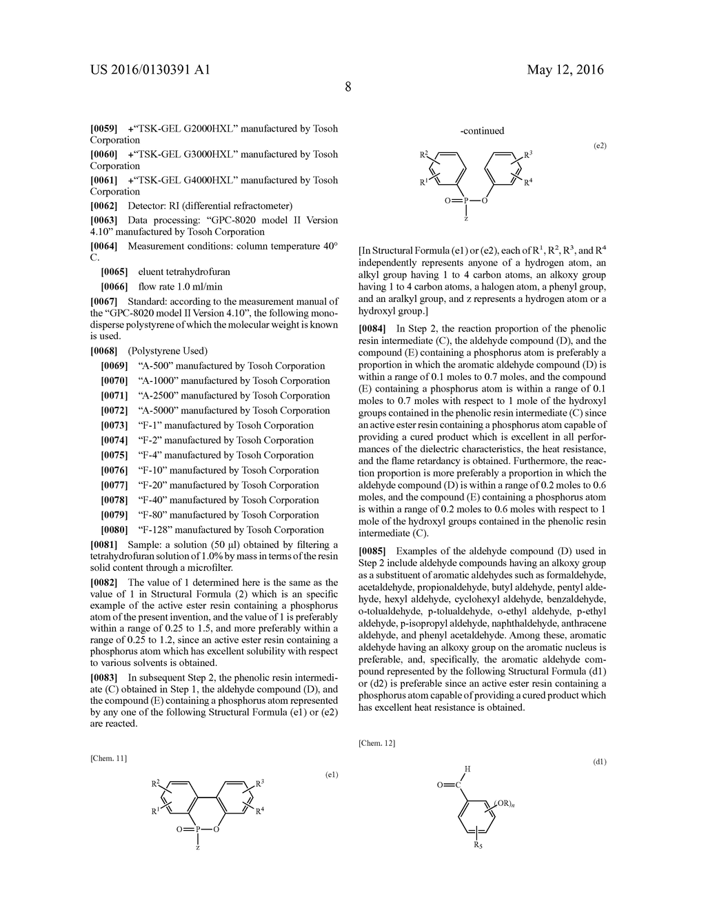 ACTIVE ESTER RESIN CONTAINING PHOSPHORUS ATOM, EPOXY RESIN COMPOSITION AND     CURED PRODUCT THEREOF, PREPREG, CIRCUIT BOARD, AND BUILD-UP FILM - diagram, schematic, and image 11