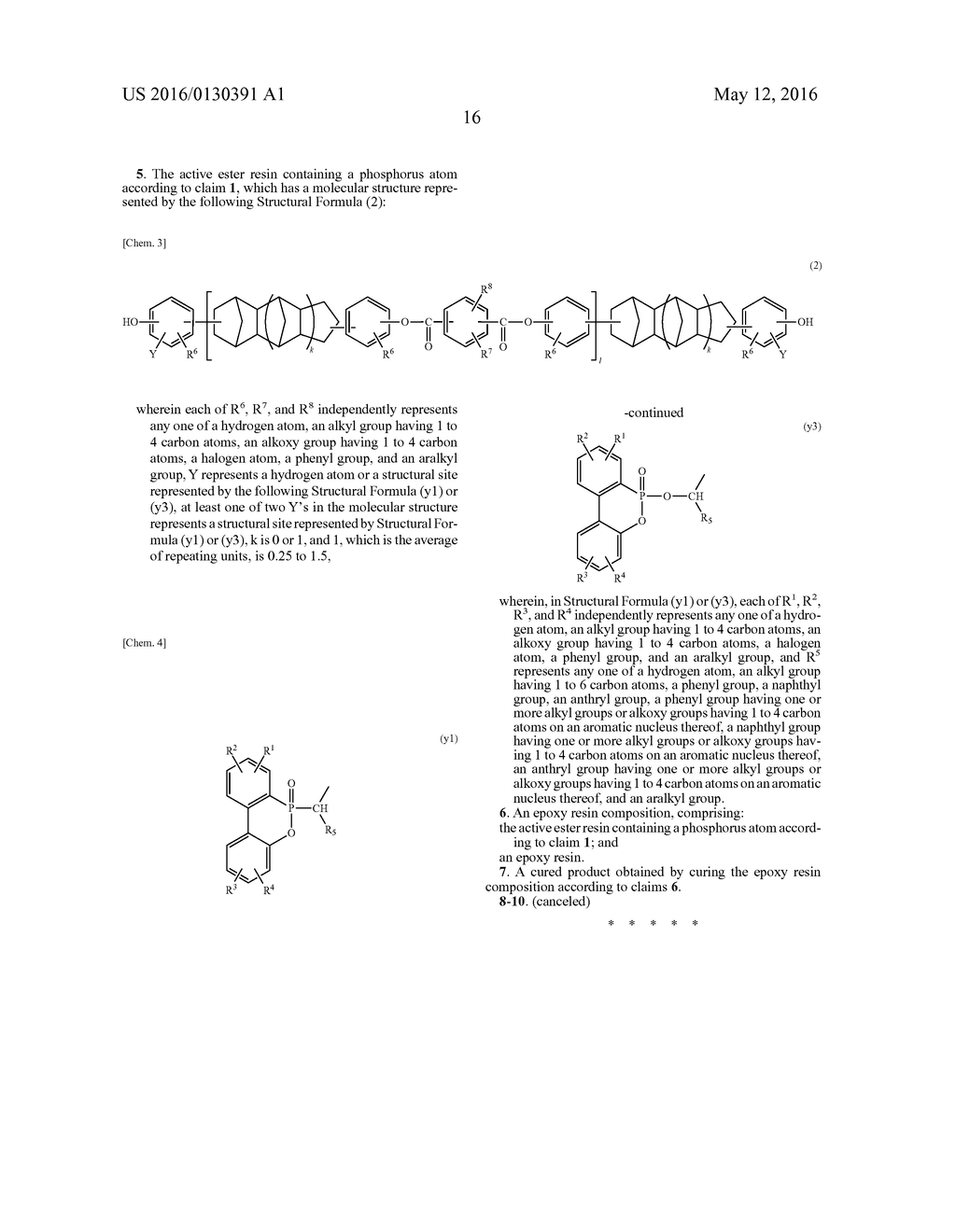 ACTIVE ESTER RESIN CONTAINING PHOSPHORUS ATOM, EPOXY RESIN COMPOSITION AND     CURED PRODUCT THEREOF, PREPREG, CIRCUIT BOARD, AND BUILD-UP FILM - diagram, schematic, and image 19