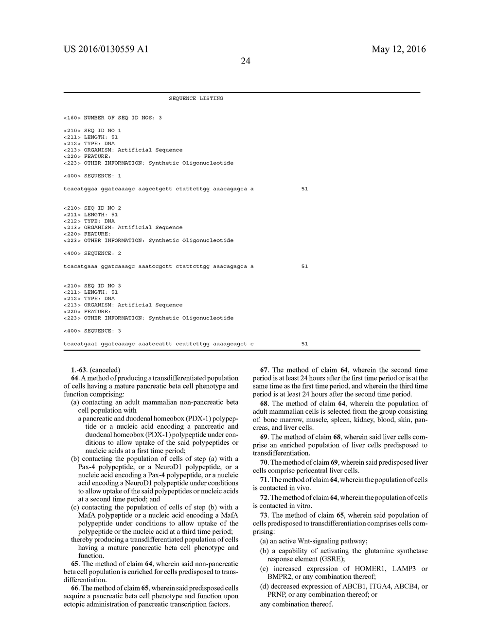 CELL POPULATIONS, METHODS OF TRANSDIFFERENTIATION AND METHODS OF USE     THEREOF - diagram, schematic, and image 47