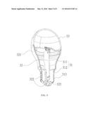 BULB CUP STRUCTURE AND LED BULB COMPRISING THE SAME diagram and image