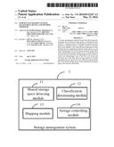 STORAGE MANAGEMENT SYSTEM, MANAGEMENT DEVICE AND METHOD THEREFOR diagram and image