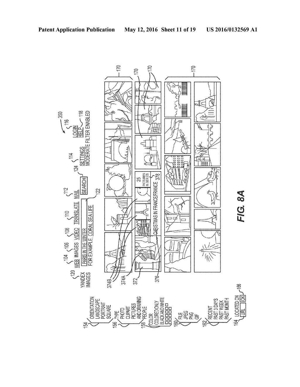 METHOD AND SYSTEM FOR PRESENTING IMAGE INFORMATION TO A USER OF A CLIENT     DEVICE - diagram, schematic, and image 12