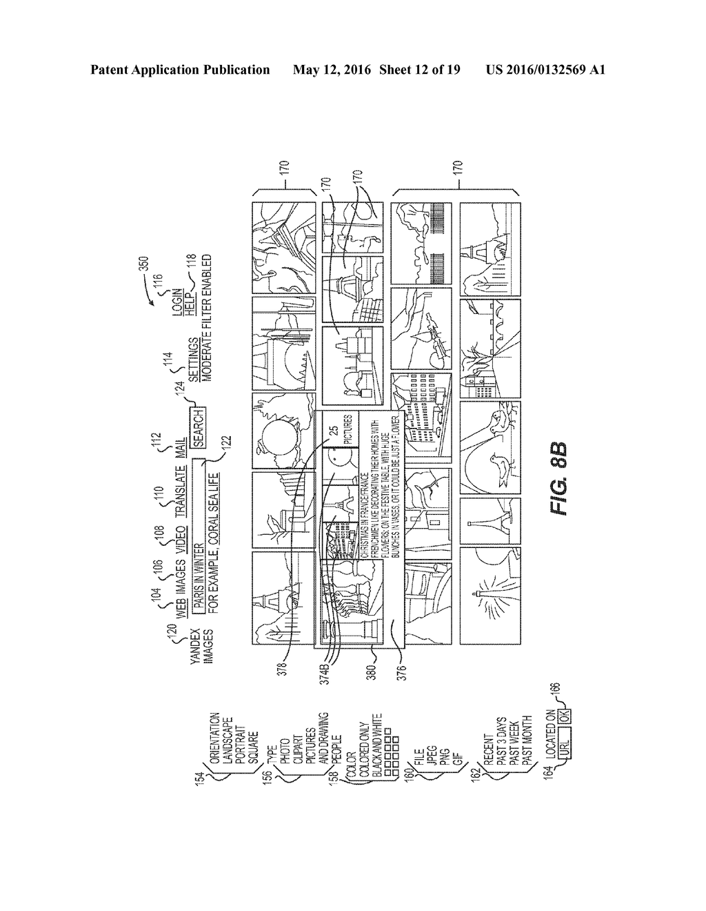 METHOD AND SYSTEM FOR PRESENTING IMAGE INFORMATION TO A USER OF A CLIENT     DEVICE - diagram, schematic, and image 13