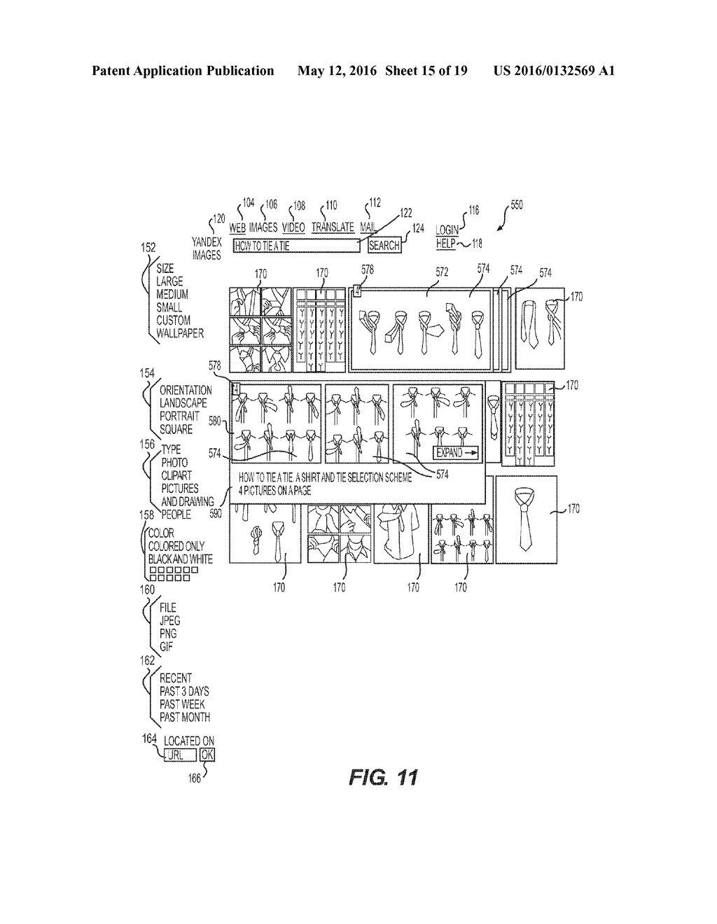 METHOD AND SYSTEM FOR PRESENTING IMAGE INFORMATION TO A USER OF A CLIENT     DEVICE - diagram, schematic, and image 16