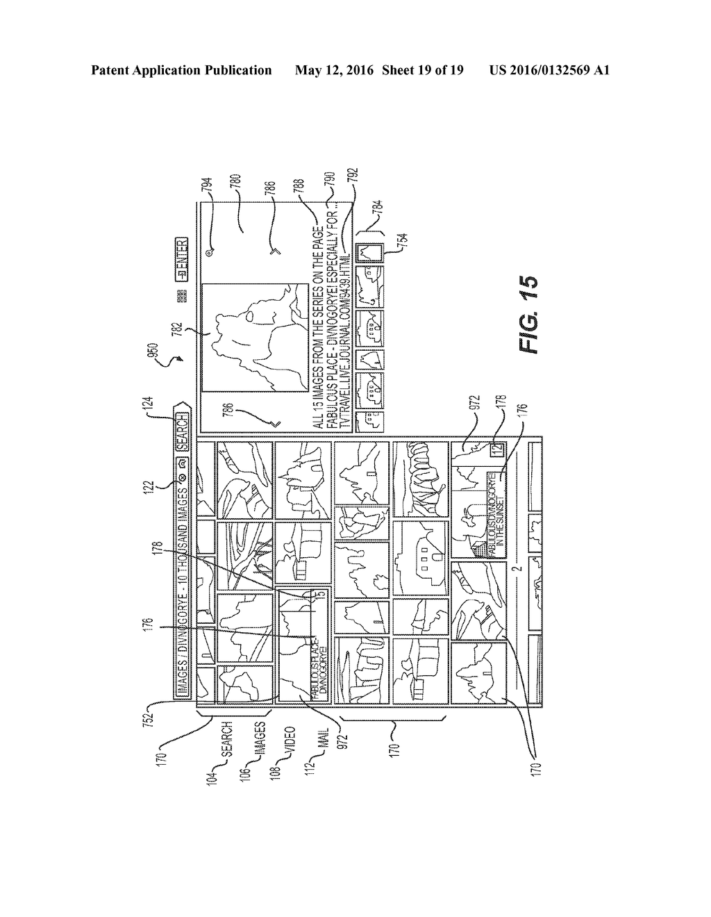 METHOD AND SYSTEM FOR PRESENTING IMAGE INFORMATION TO A USER OF A CLIENT     DEVICE - diagram, schematic, and image 20