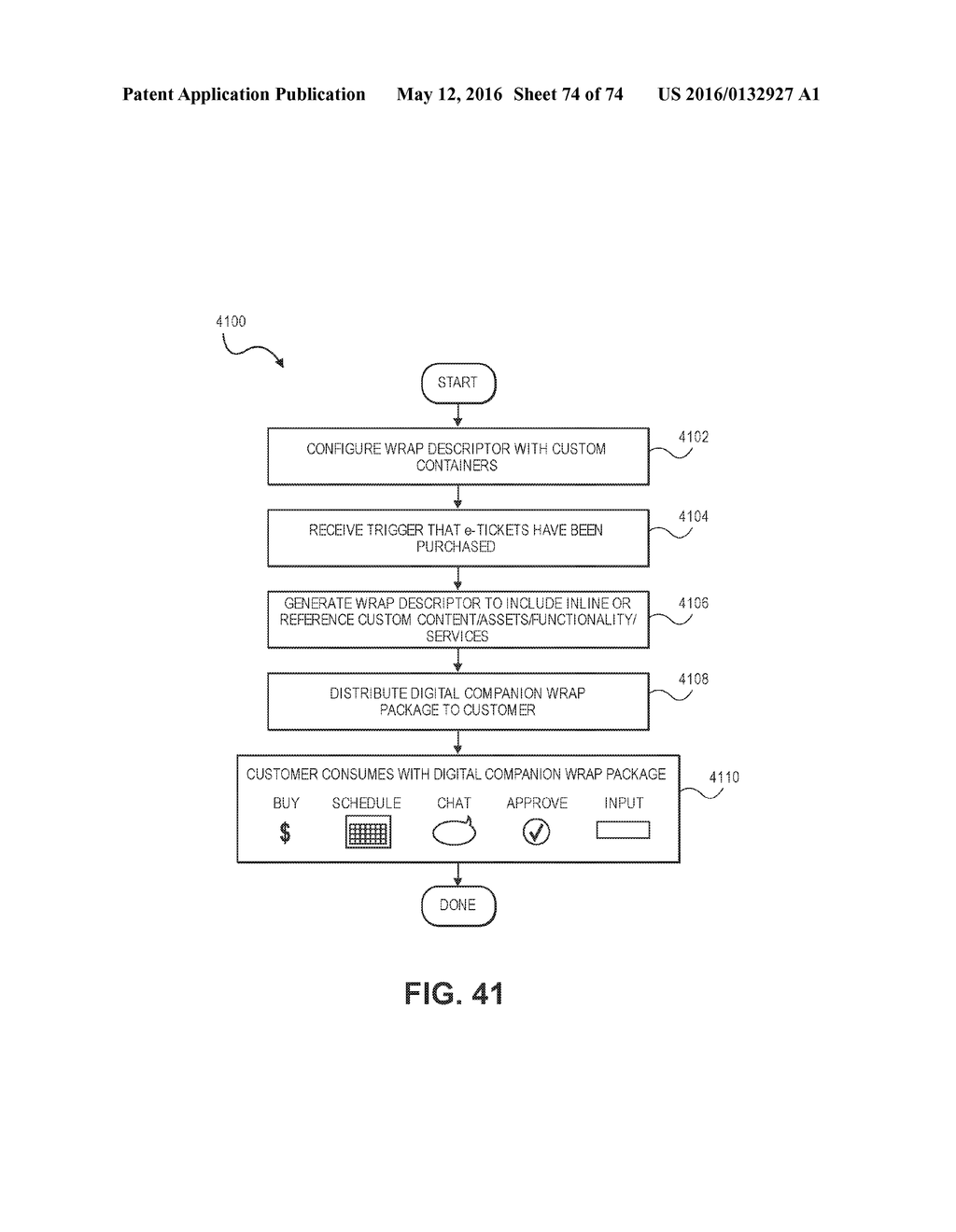 CREATING AND DELIVERING A WRAPPED PACKAGE OF CARDS AS A DIGITAL COMPANION     ACCOMPANYING THE PURCHASE OF TICKET(S) FOR AN EVENT - diagram, schematic, and image 75