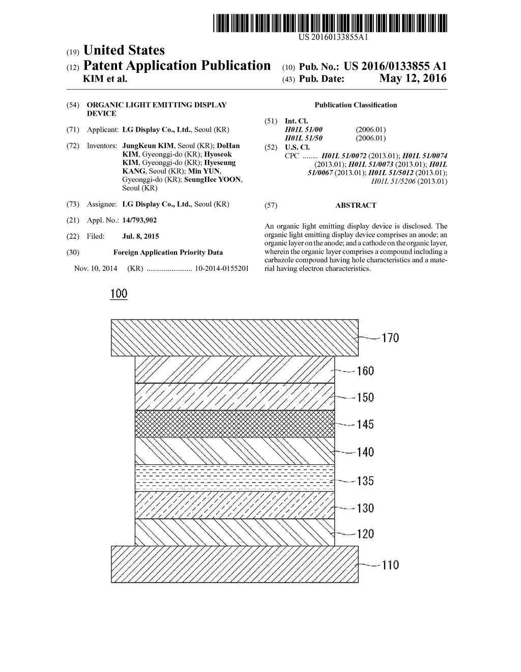 ORGANIC LIGHT EMITTING DISPLAY DEVICE - diagram, schematic, and image 01