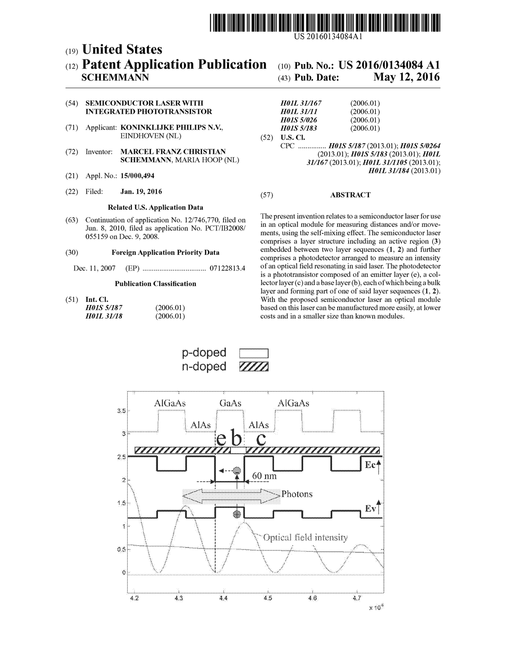 SEMICONDUCTOR LASER WITH INTEGRATED PHOTOTRANSISTOR - diagram, schematic, and image 01