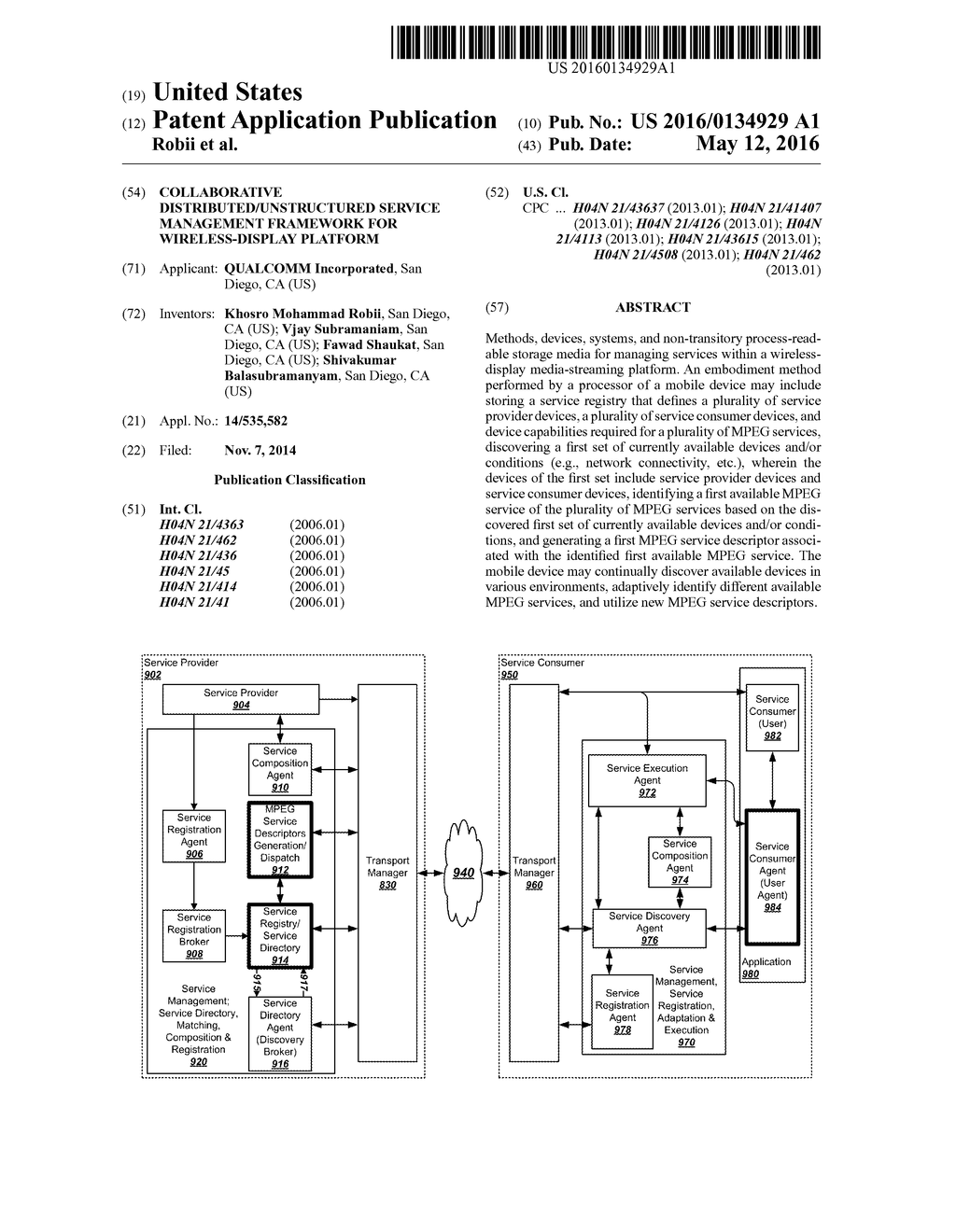 Collaborative Distributed/Unstructured Service Management Framework for     Wireless-Display Platform - diagram, schematic, and image 01