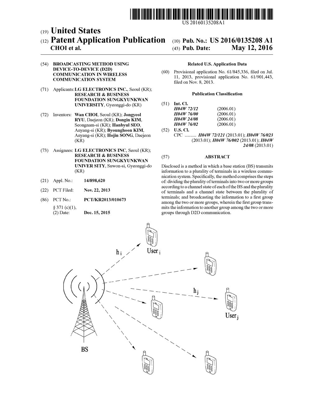 BROADCASTING METHOD USING DEVICE-TO-DEVICE (D2D) COMMUNICATION IN WIRELESS     COMMUNICATION SYSTEM - diagram, schematic, and image 01