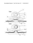 RELEASABLE INTERLOCKING FASTENING DEVICE FOR ATTACHING ADJACENT PARTS diagram and image