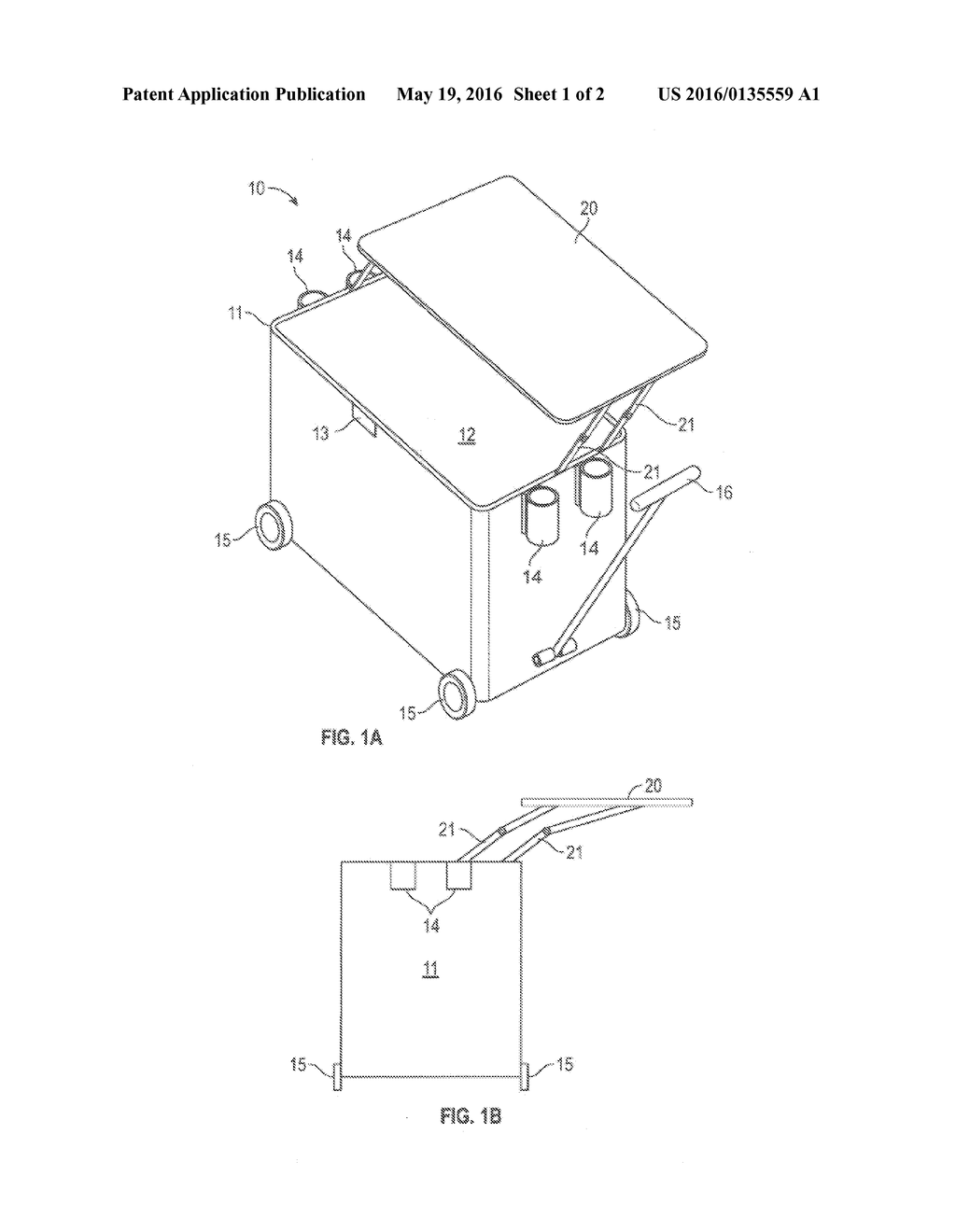 COOLER HAVING INTEGRATED TABLE SURFACE - diagram, schematic, and image 02