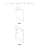 FIXING PIECE CONNECTING TO A PHOTO FRAME BACKING BOARD AND MANUFACTURING     METHOD THEREOF diagram and image