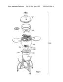 Kamado-Style Charcoal Grill Assemblies diagram and image