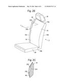 VEHICLE SEAT BACK WITH FEATURE FOR GRASPING OF SEATBELT diagram and image