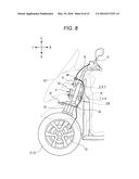 VEHICLE PROVIDED WITH LEANING-CAPABLE VEHICLE-BODY FRAME AND TWO FRONT     WHEELS diagram and image