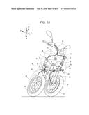 VEHICLE PROVIDED WITH LEANING-CAPABLE VEHICLE-BODY FRAME AND TWO FRONT     WHEELS diagram and image