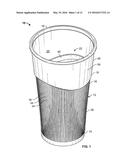 Reusable Cup with Integrated Ribbed Heat Sink Sheath diagram and image